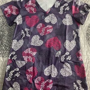 New women’s heart scrub top